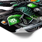 Poster Frontière Collie Chien Conduite Vélo St. Patrick's (Coin)