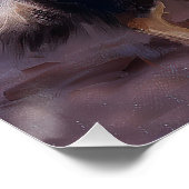 Poster Frontière Collie Festive de Noël (Coin)