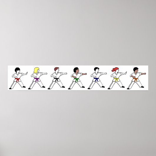 Poster Frontière du mur des enfants des arts martiaux (Devant)