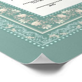 Poster Frontière florale islamique certifcate Nikkah (Coin)