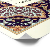 Poster Frontière florale islamique certificat Nikkah (Coin)