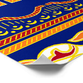 Poster Frontière indienne traditionnelle sans couture ave (Coin)