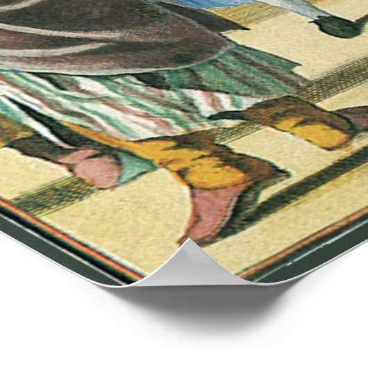 Poster Frontispice d'atlas de l'ère baroque Globe terrest (Coin)