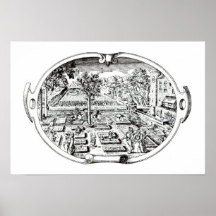 Poster Frontispice, "du Herball", par John Gerard (