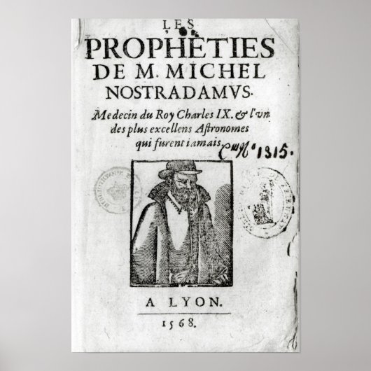 Poster Frontispiece à 'Les Propheties de M. Michel (Devant)