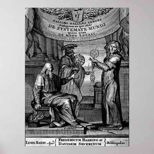Poster Frontispiece de "Dialogus De Systemate Mundi" (Devant)