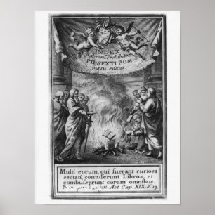 Poster Frontispiece de 'Index Librorum prohibitorum'