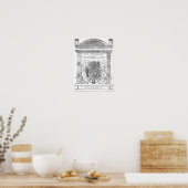 Poster Frontispiece de 'Monas Hieroglyphica' (Cuisine)