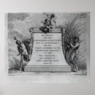 Poster Frontispiece for six sonatas by John