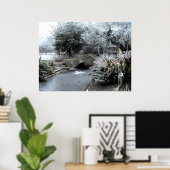 Poster Frost et glace dans un jardin Somerset (Bureau à domicile)