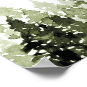 Poster FROST Green Flannel Pine Bear Baby shower Bienvenu (Coin)