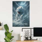 Poster Frost White Tiger – Emperor of the Frozen Realm – (Bureau à domicile)