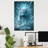 Poster Frost White Tiger – Emperor of the Frozen Realm – (Bureau à domicile)