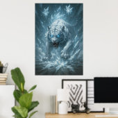 Poster Frost White Tiger – Emperor of the Frozen Realm – (Bureau à domicile)