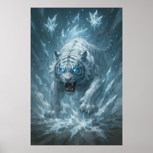 Poster Frost White Tiger – Emperor of the Frozen Realm – (Devant)