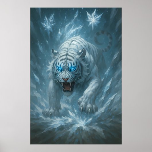 Poster Frost White Tiger – Emperor of the Frozen Realm – (Devant)