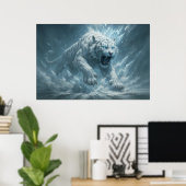 Poster Frost White Tiger – Emperor of the Frozen Realm – (Bureau à domicile)