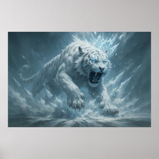 Poster Frost White Tiger – Emperor of the Frozen Realm – (Devant)