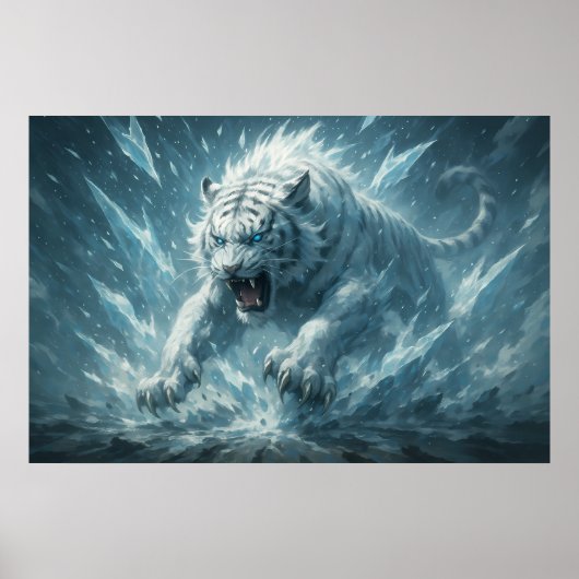 Poster Frost White Tiger – Emperor of the Frozen Realm – (Devant)