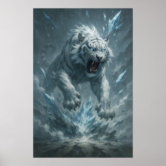 Poster Frost White Tiger – Emperor of the Frozen Realm – (Devant)