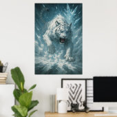 Poster Frost White Tiger – Emperor of the Frozen Realm – (Bureau à domicile)