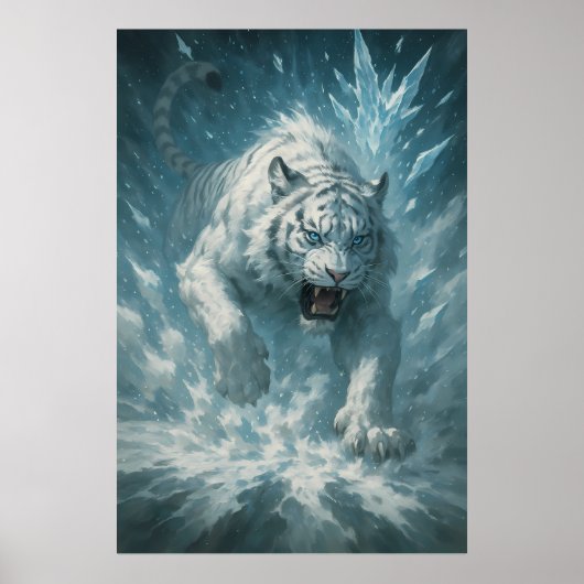 Poster Frost White Tiger – Emperor of the Frozen Realm – (Devant)