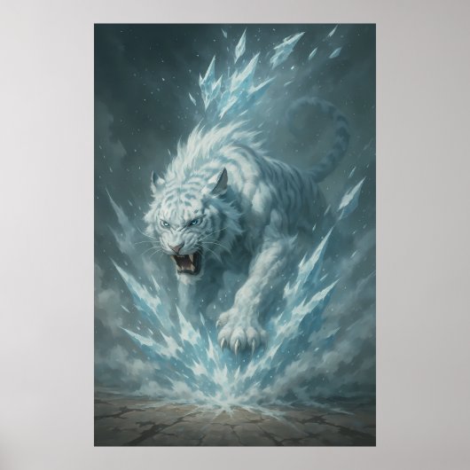 Poster Frost White Tiger – Emperor of the Frozen Realm – (Devant)