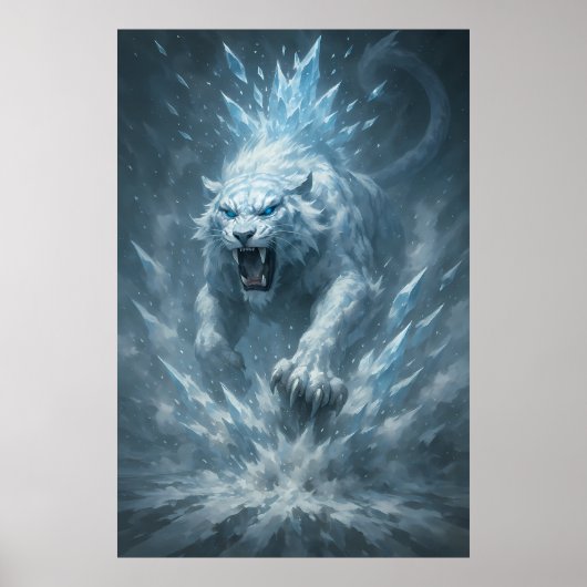 Poster Frost White Tiger – Emperor of the Frozen Realm – (Devant)