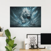 Poster Frost White Tiger – Emperor of the Frozen Realm – (Bureau à domicile)
