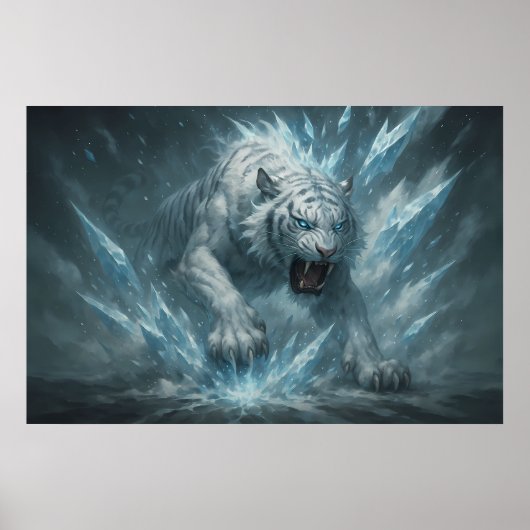Poster Frost White Tiger – Emperor of the Frozen Realm – (Devant)