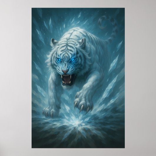 Poster Frost White Tiger – Emperor of the Frozen Realm – (Devant)