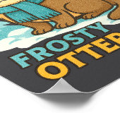 Poster Frosty Otter Winter Charm Art Long Sleeve  (Coin)