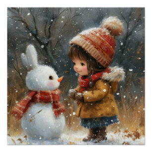 Poster Frosty Paws : Un brin de fantaisie Bunny