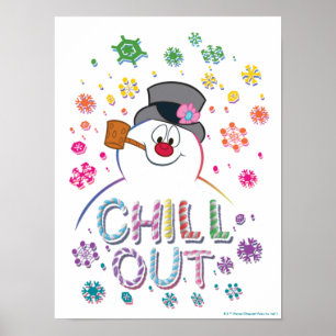 Poster Frosty the Snowman™ "Chill Out" Rainbow Colors