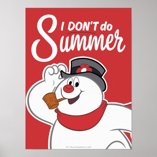 Poster Frosty the Snowman™ | Je ne fais pas l'été (Devant)