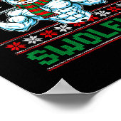 Poster Frosty The Swoleman Ugly Christmas Sweater Funny S (Coin)