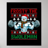 Poster Frosty The Swoleman Ugly Christmas Sweater Funny S (Devant)