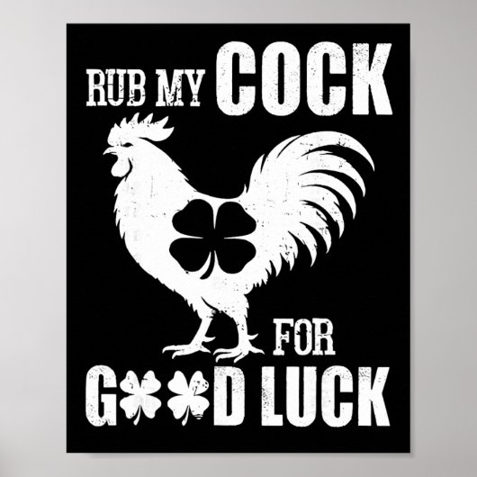 Poster Frotte Moi Pour La Chance Drôle De Saint-Patrick C (Devant)