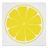 Poster Fruit Citrus jaune clair Conception de tranches de (Devant)