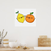Poster Fruit Cute Kawaii (Cuisine)