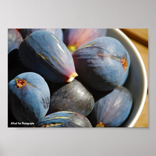 Poster Fruit de figue violette dans un bol (Devant)