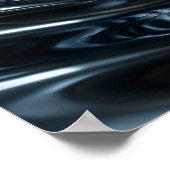 Poster Fruit de fraise mousseuse en métal liquide brillan (Coin)