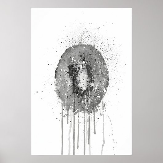 Poster Fruit de Kiwi Gris (Devant)