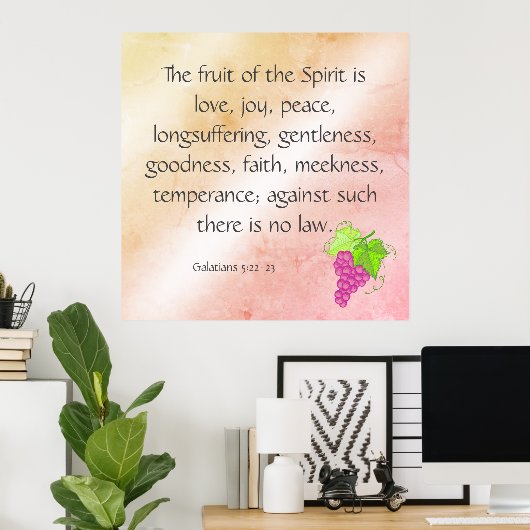 Poster Fruit de l'Esprit (Bureau à domicile)