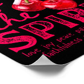 Poster Fruit de l'Esprit Chrétien Coquette Rose Bow Ch (Coin)