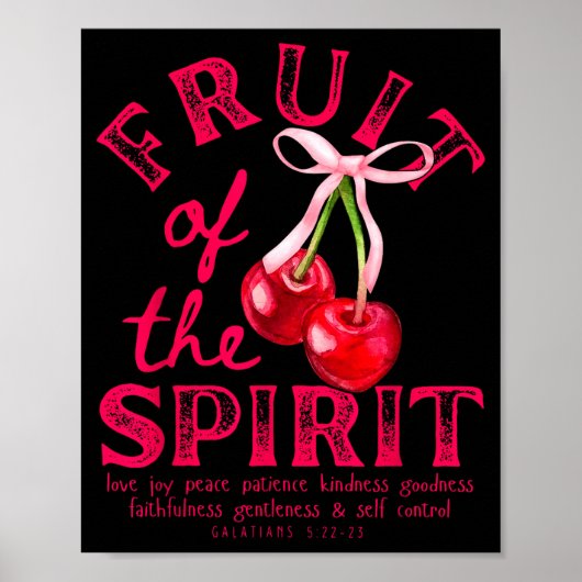 Poster Fruit de l'Esprit Chrétien Coquette Rose Bow Ch (Devant)