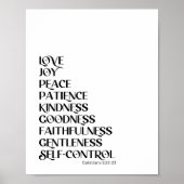 Poster Fruit de l'Esprit Décor du Mur Chrétien (Devant)