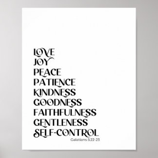 Poster Fruit de l'Esprit Décor du Mur Chrétien