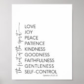 Poster Fruit de l'Esprit Décor du Mur Chrétien (Devant)