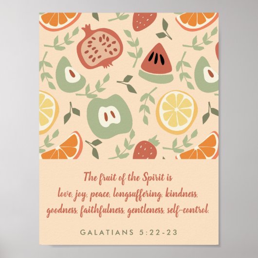 Poster Fruit de l'Esprit Écriture Abstraite (Devant)